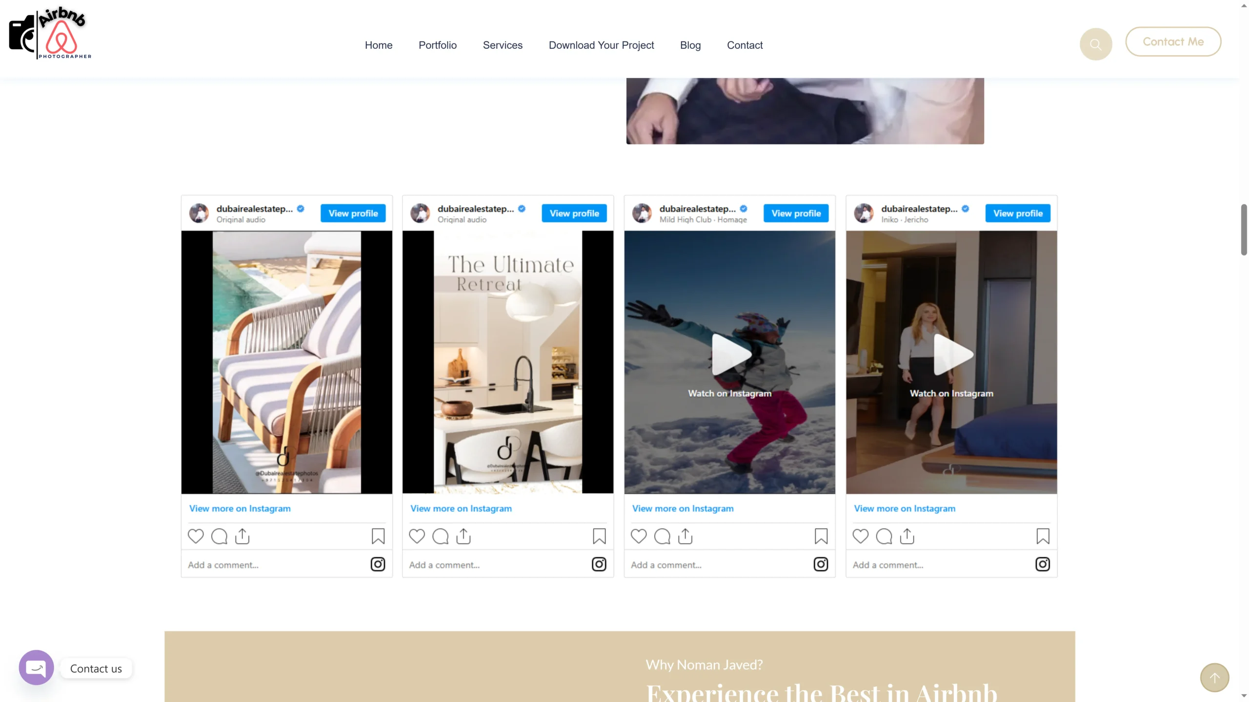 airbnb-photographer-dubai-real-estate-website-insta-feed-embedded-designed-by-abdullahramay